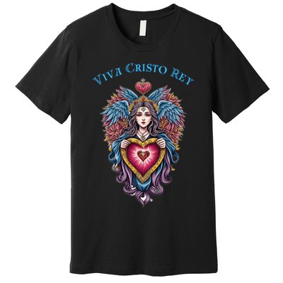 Viva Cristo Rey Sacred Heart Roman Catholic Premium T-Shirt