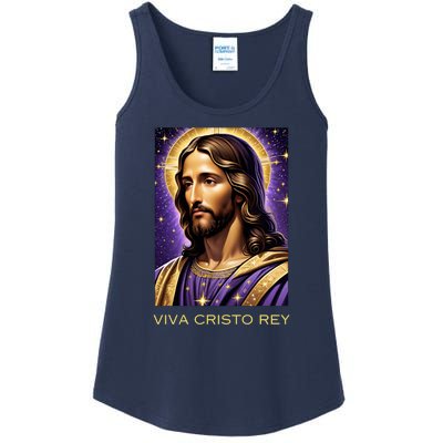 Viva Cristo Rey Catholic Jesus Christ The King Ladies Essential Tank