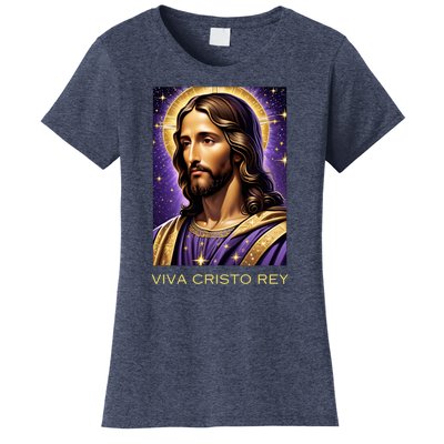 Viva Cristo Rey Catholic Jesus Christ The King Women's T-Shirt