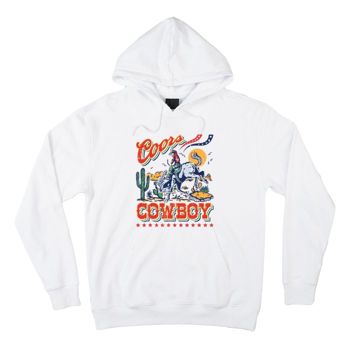 Vintage Cowhide Riding Cowboys Western Country Hoodie