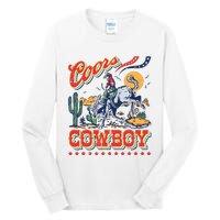 Vintage Cowhide Riding Cowboys Western Country Tall Long Sleeve T-Shirt