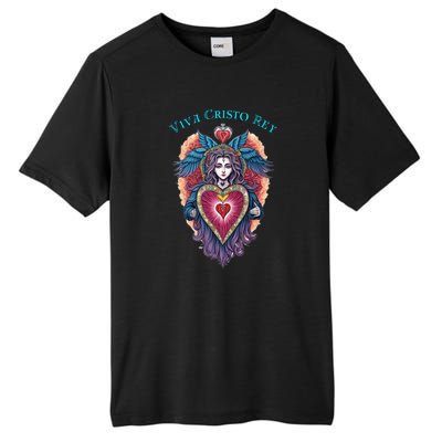 Viva Cristo Rey Sacred Heart Roman Catholic Tall Fusion ChromaSoft Performance T-Shirt