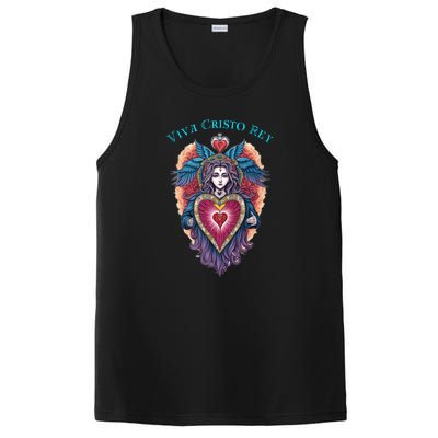 Viva Cristo Rey Sacred Heart Roman Catholic PosiCharge Competitor Tank