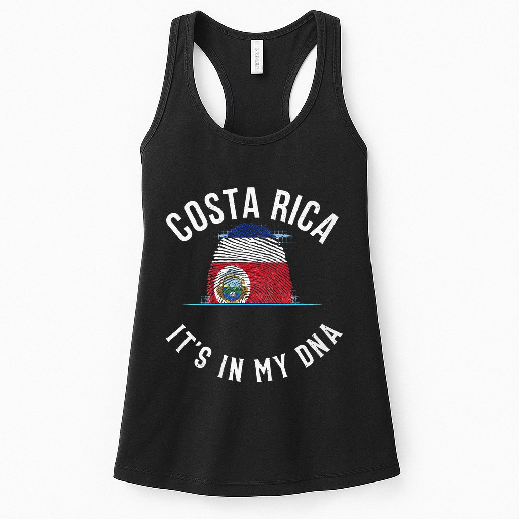 Vintage Costa Rica Flag It Is In My DNA Costa Rican Gift Womens Tank Top