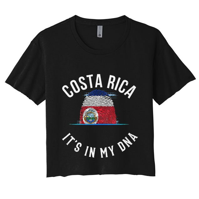 Vintage Costa Rica Flag It Is In My DNA Costa Rican Gift Crop Top