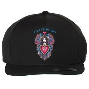 Viva Cristo Rey Sacred Heart Roman Catholic Wool Snapback Cap