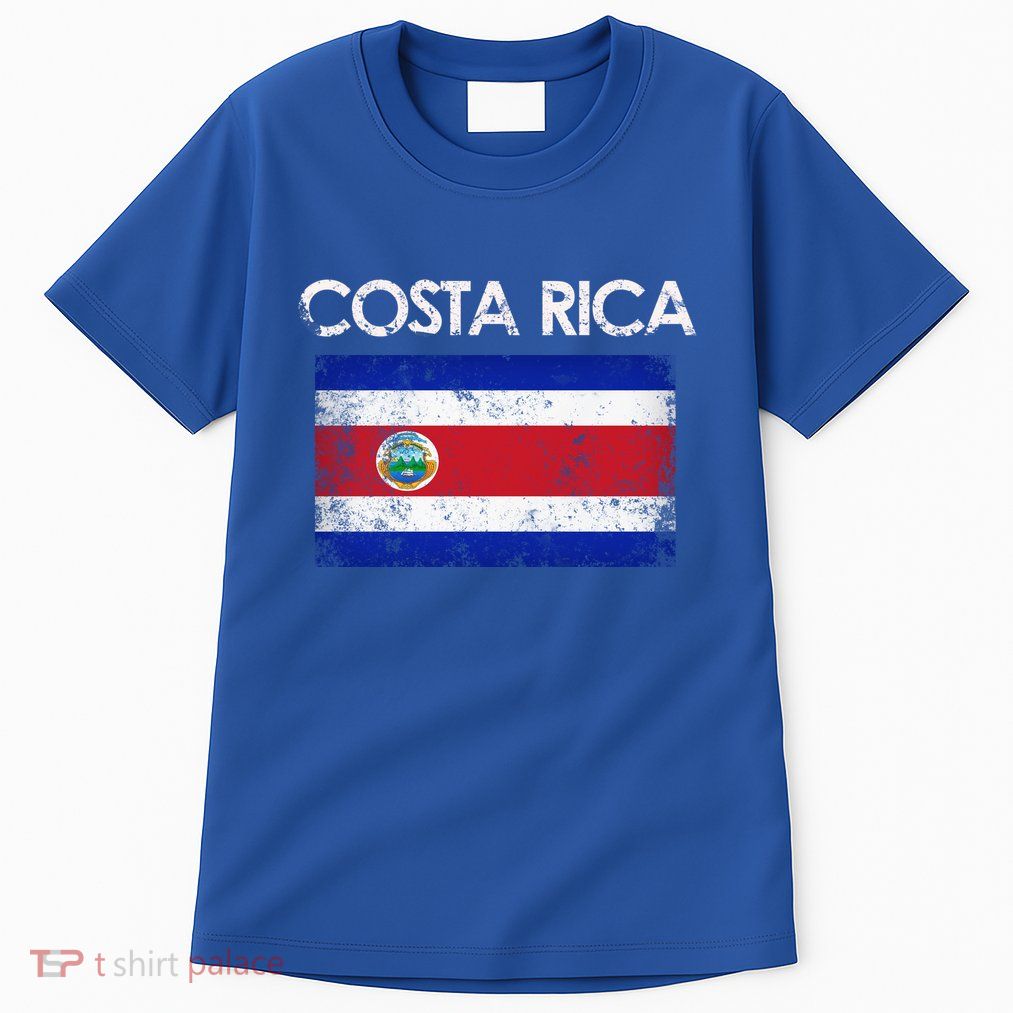 Vintage Costa Rica Rican Flag Pride Cool Gift Tall T-Shirt