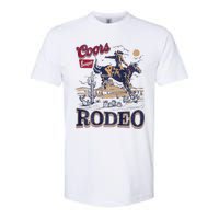 Vintage Cowhide Riding Cow Western Country Rodeo Softstyle CVC T-Shirt