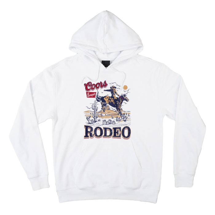 Vintage Cowhide Riding Cow Western Country Rodeo Hoodie