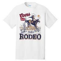 Vintage Cowhide Riding Cow Western Country Rodeo Tall T-Shirt