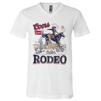 Vintage Cowhide Riding Cow Western Country Rodeo V-Neck T-Shirt