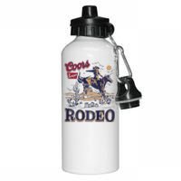 Vintage Cowhide Riding Cow Western Country Rodeo Aluminum Water Bottle