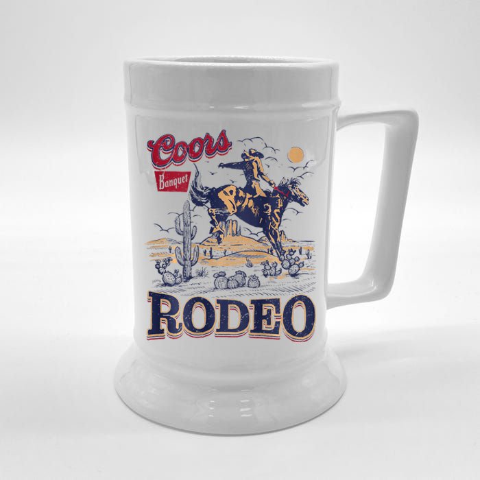 Vintage Cowhide Riding Cow Western Country Rodeo Beer Stein