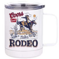 Vintage Cowhide Riding Cow Western Country Rodeo 12 oz Stainless Steel Tumbler Cup