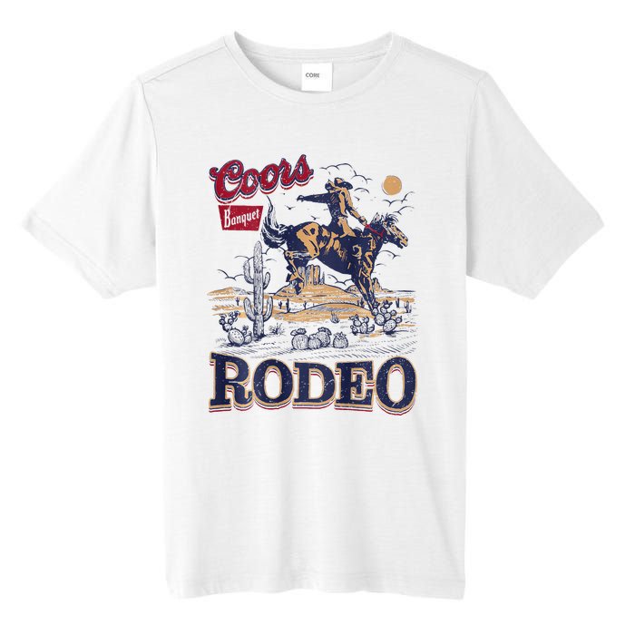 Vintage Cowhide Riding Cow Western Country Rodeo Tall Fusion ChromaSoft Performance T-Shirt