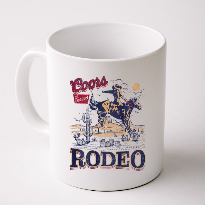 Vintage Cowhide Riding Cow Western Country Rodeo Coffee Mug