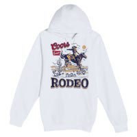 Vintage Cowhide Riding Cow Western Country Rodeo Premium Pullover Hoodie