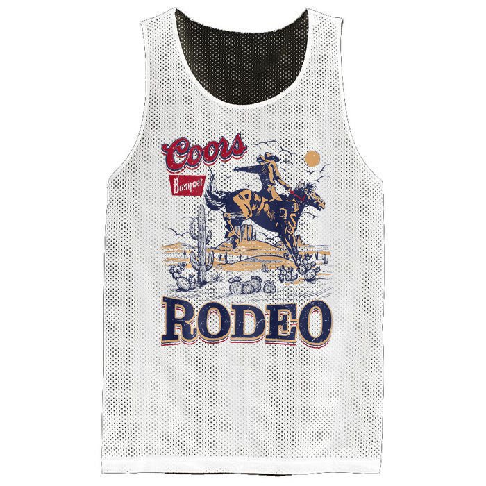 Vintage Cowhide Riding Cow Western Country Rodeo Mesh Reversible Basketball Jersey Tank