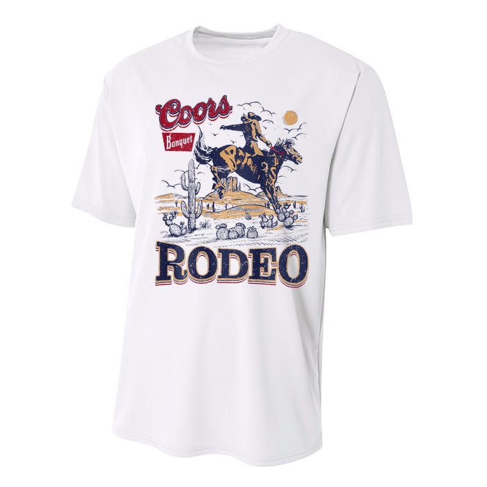 Vintage Cowhide Riding Cow Western Country Rodeo Performance Sprint T-Shirt