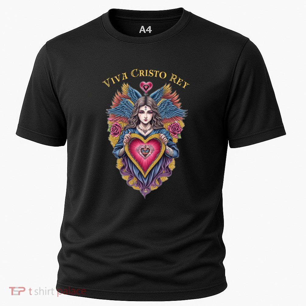 Viva Cristo Rey Sacred Heart Roman Catholic Performance Shirt