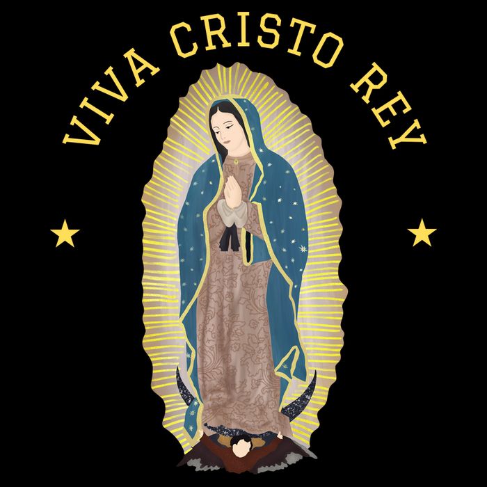 Viva Cristo Rey Our Lady Of Guadalupe Roman Catholic Gift Cooling Performance Crew T-Shirt
