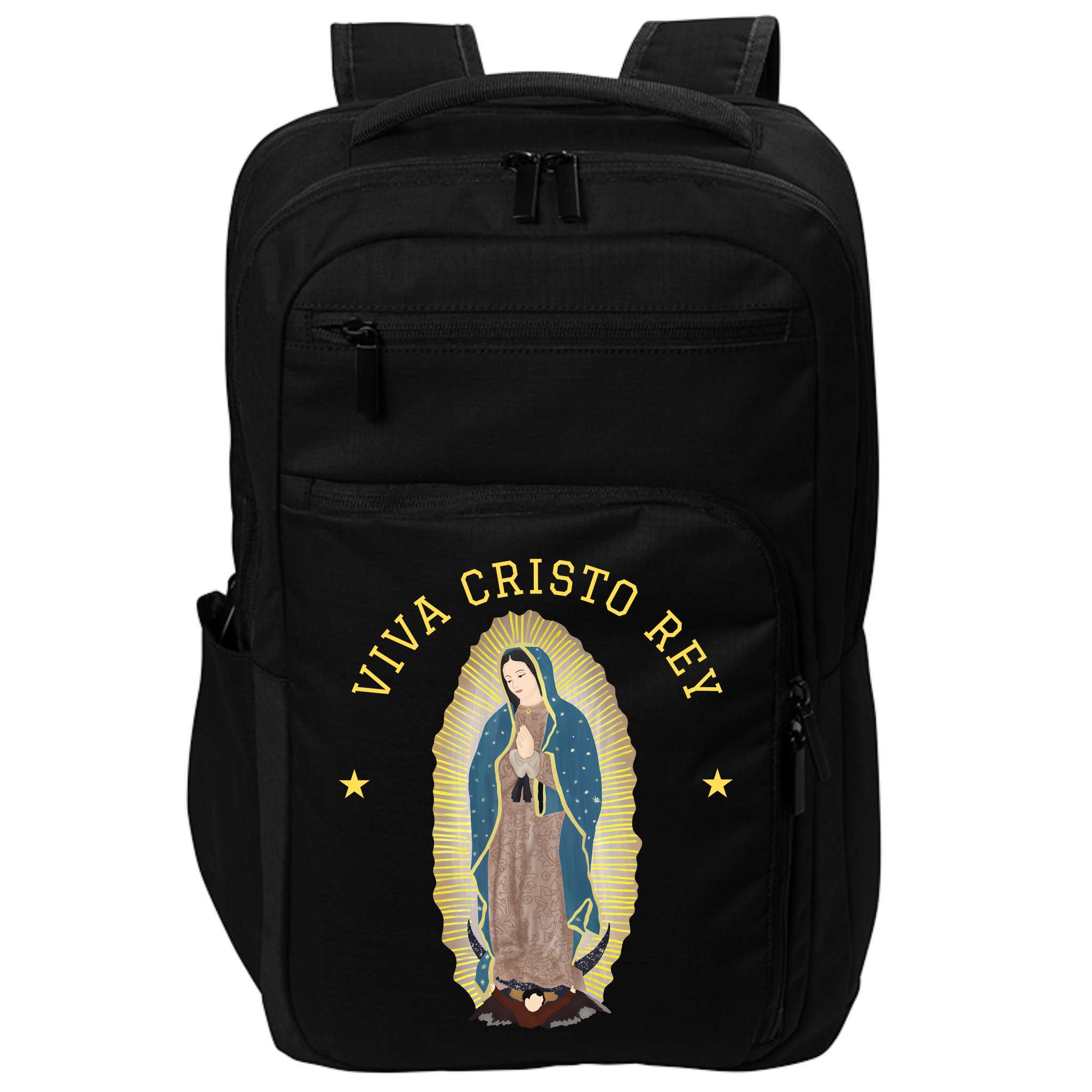 Viva Cristo Rey Our Lady Of Guadalupe Roman Catholic Gift Impact Tech Backpack