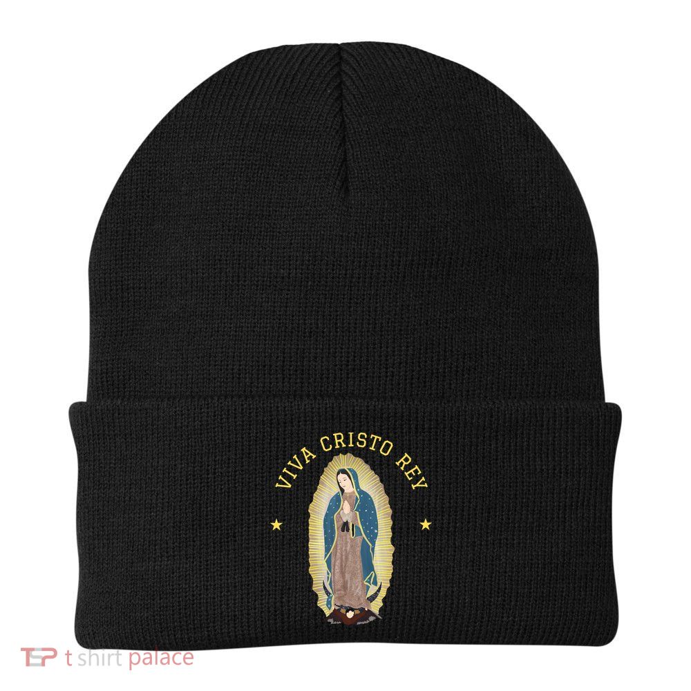 Viva Cristo Rey Our Lady Of Guadalupe Roman Catholic Gift Beanie