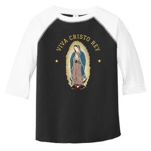 Viva Cristo Rey Our Lady Of Guadalupe Roman Catholic Gift Toddler Fine Jersey T-Shirt