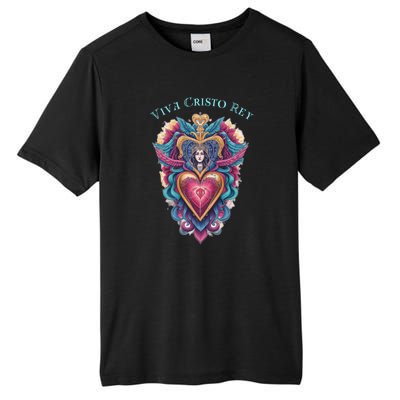 Viva Cristo Rey Sacred Heart Roman Catholic Tall Fusion ChromaSoft Performance T-Shirt