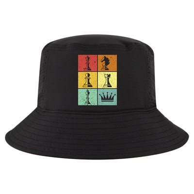 Vintage Colorful Retro Chess Gaming Cool Gift Cool Comfort Performance Bucket Hat