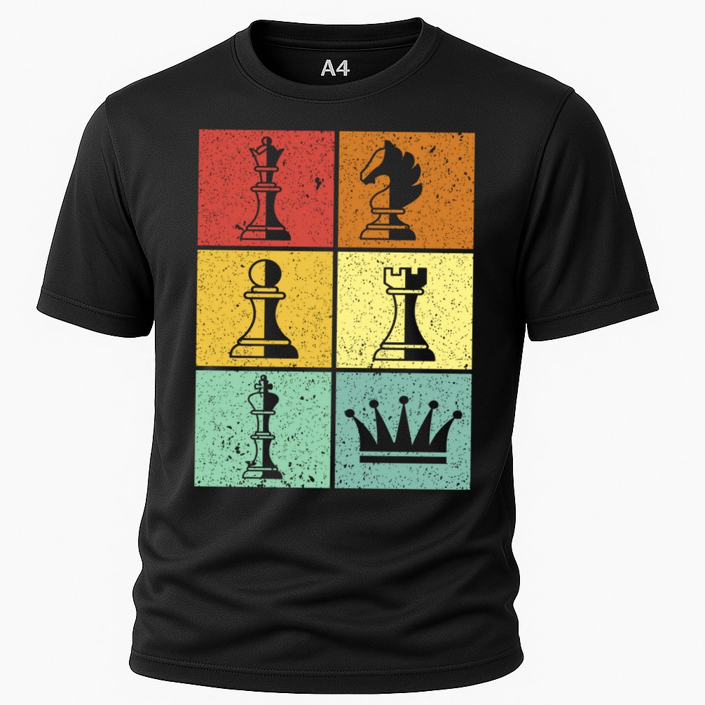 Vintage Colorful Retro Chess Gaming Cool Gift Performance Shirt