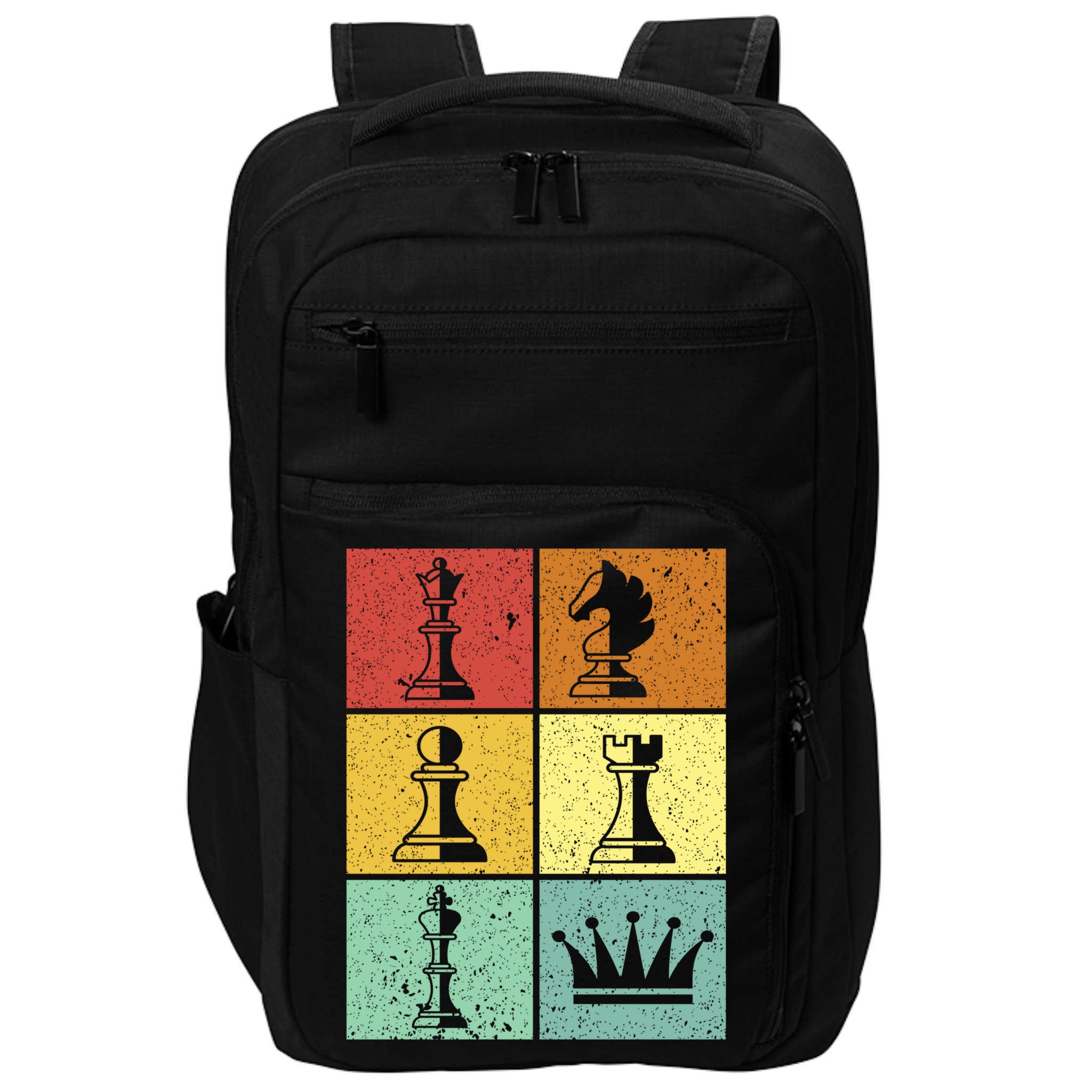 Vintage Colorful Retro Chess Gaming Cool Gift Impact Tech Backpack