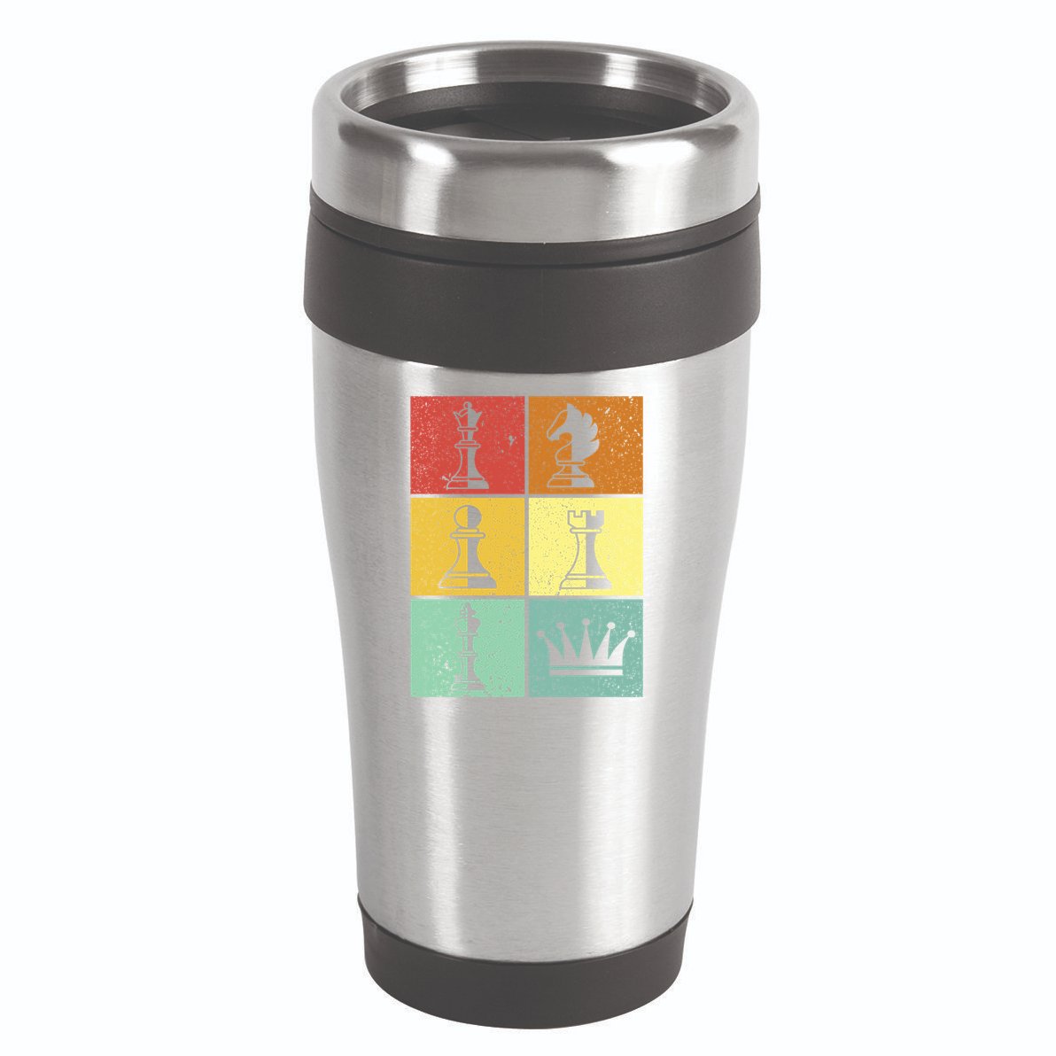 Vintage Colorful Retro Chess Gaming Cool Gift 16oz Travel Tumbler