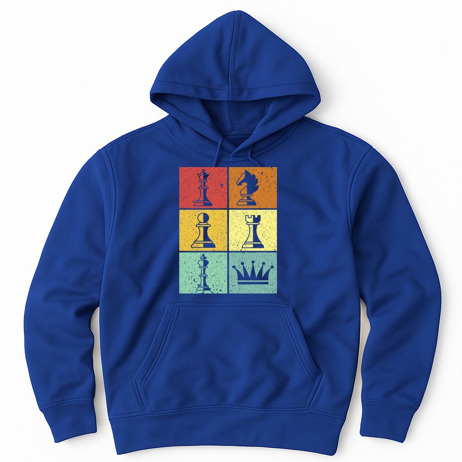 Vintage Colorful Retro Chess Gaming Cool Gift Hoodie