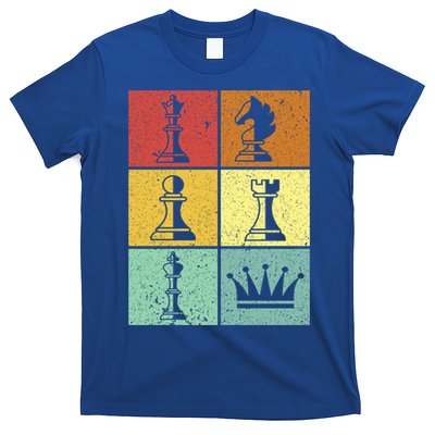 Vintage Colorful Retro Chess Gaming Cool Gift T-Shirt