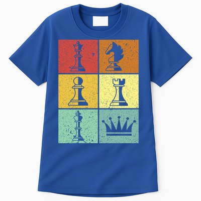 Vintage Colorful Retro Chess Gaming Cool Gift Tall T-Shirt
