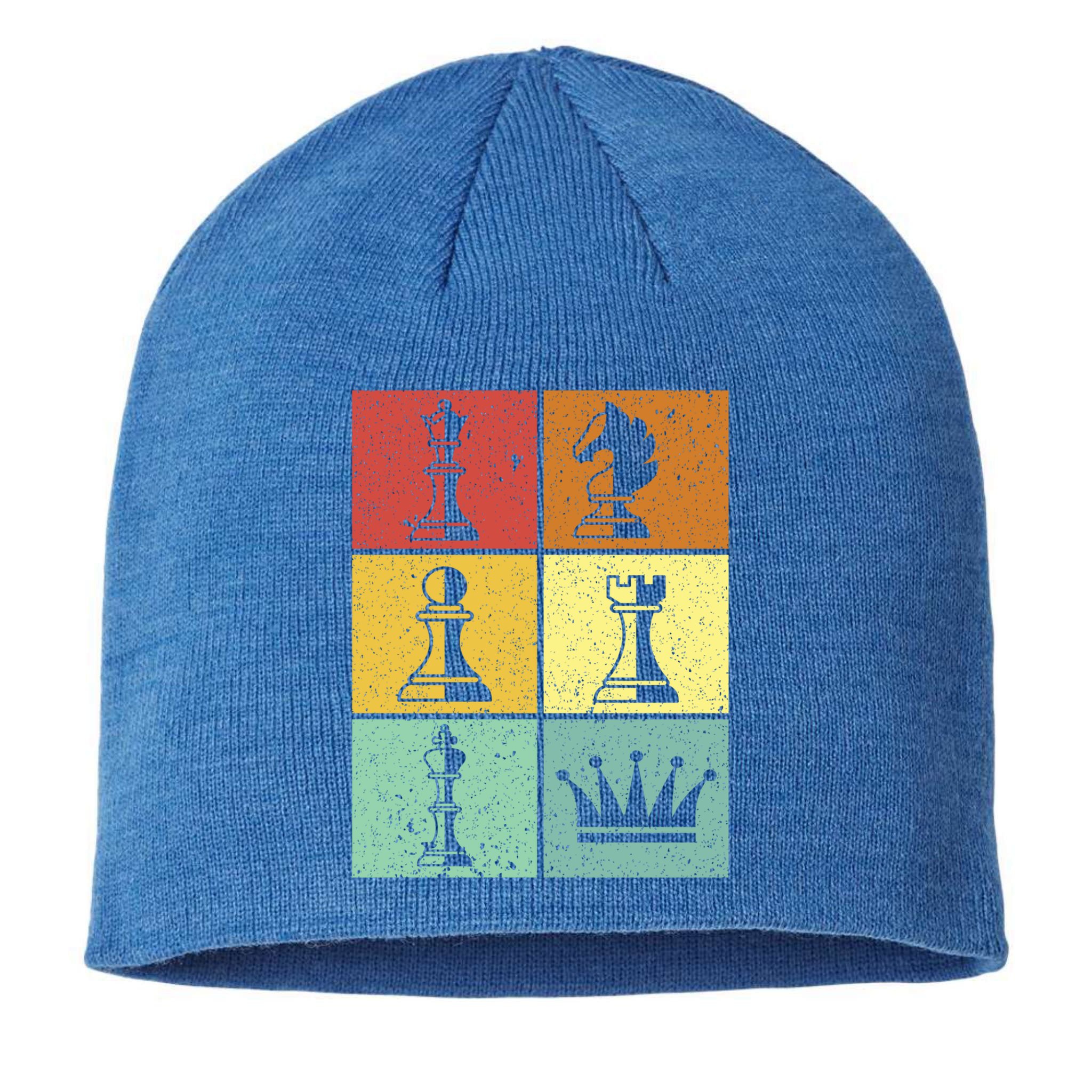 Vintage Colorful Retro Chess Gaming Cool Gift Sustainable Beanie
