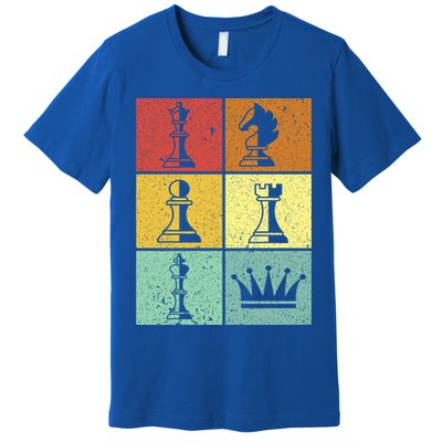 Vintage Colorful Retro Chess Gaming Cool Gift Premium T-Shirt
