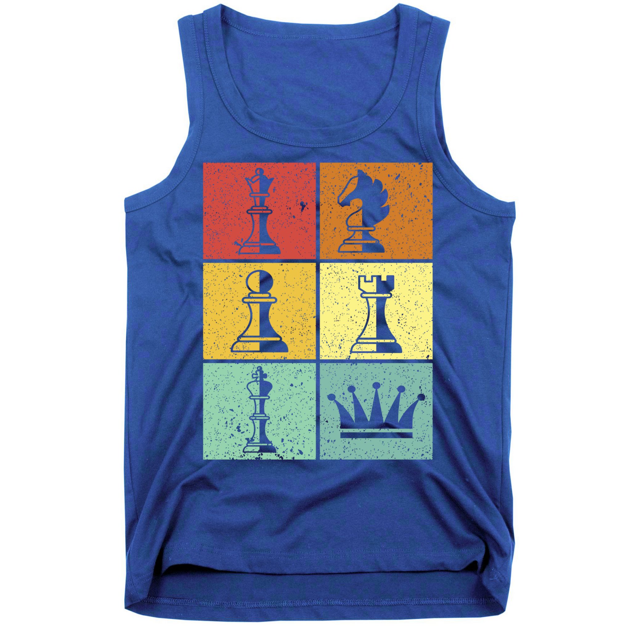 Vintage Colorful Retro Chess Gaming Cool Gift Tank Top