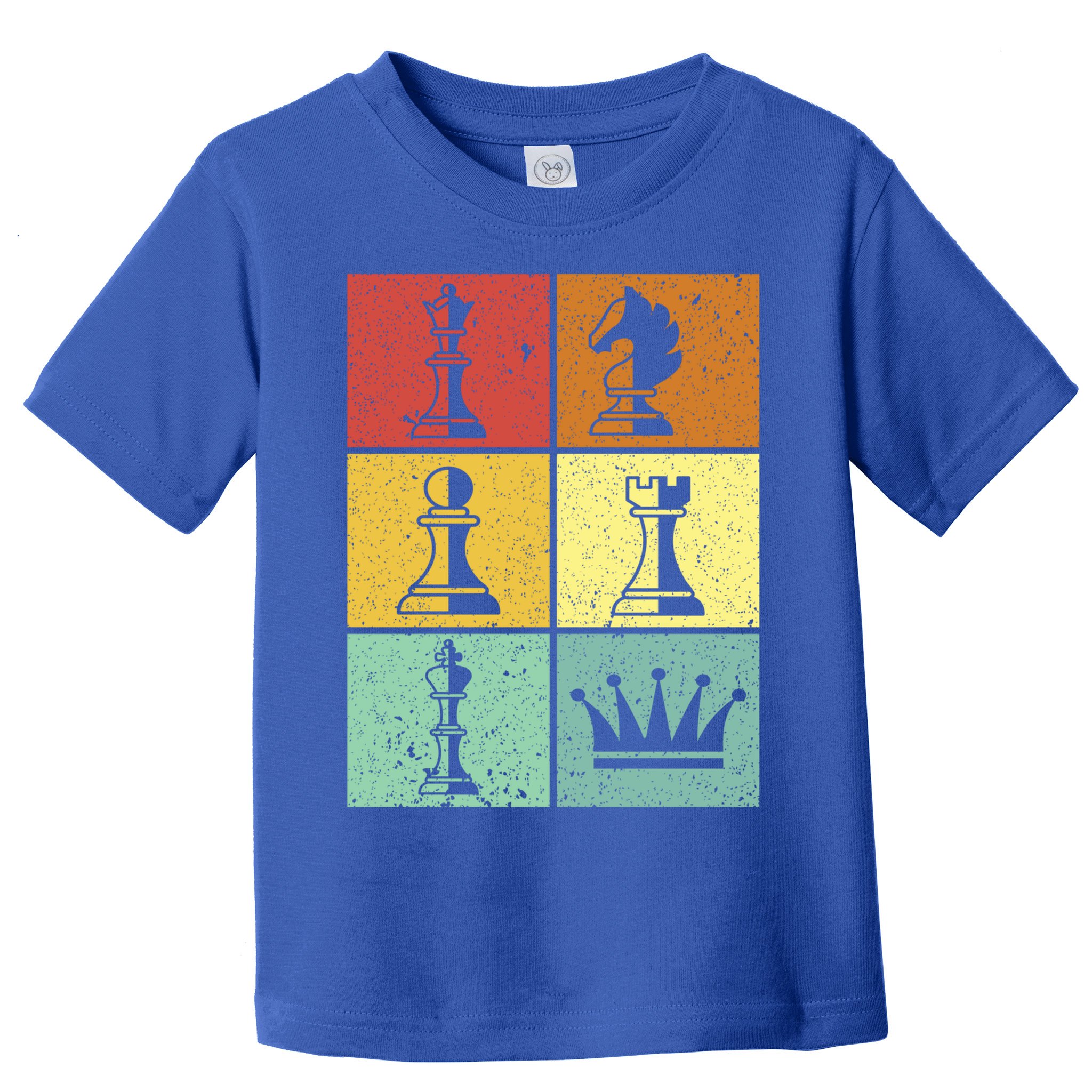 Vintage Colorful Retro Chess Gaming Cool Gift Toddler T-Shirt