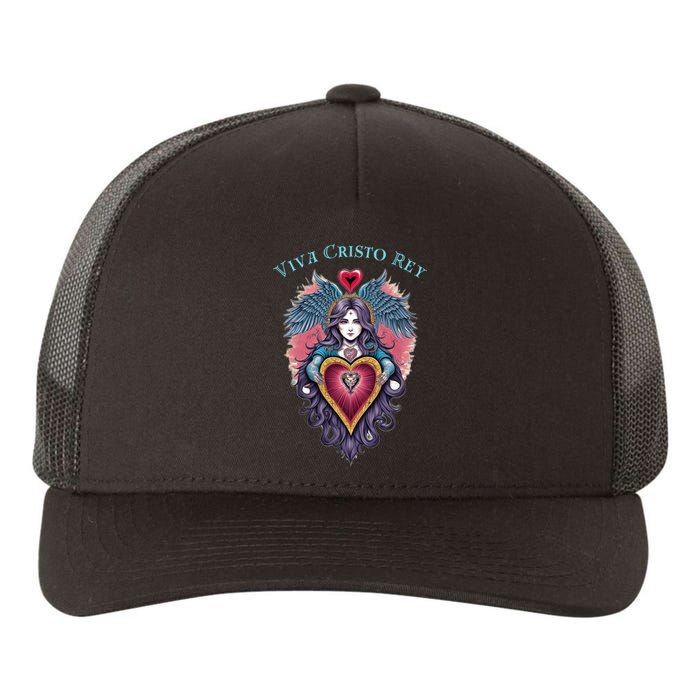 Viva Cristo Rey Sacred Heart Roman Catholic Yupoong Adult 5-Panel Trucker Hat