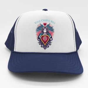 Viva Cristo Rey Sacred Heart Roman Catholic Trucker Hat