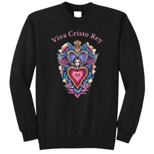 Viva Cristo Rey Sacred Heart Roman Catholic Sweatshirt