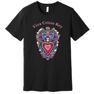 Viva Cristo Rey Sacred Heart Roman Catholic Premium T-Shirt