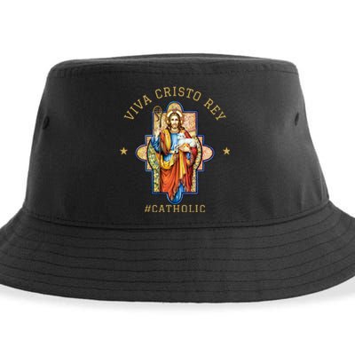 Viva Cristo Rey Roman Catholic Gift Sustainable Bucket Hat