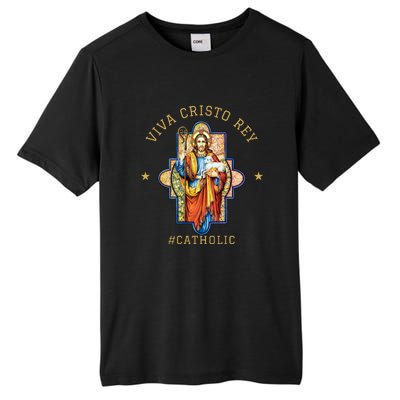 Viva Cristo Rey Roman Catholic Gift Tall Fusion ChromaSoft Performance T-Shirt