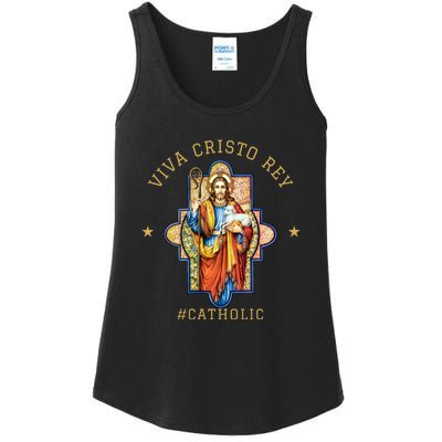 Viva Cristo Rey Roman Catholic Gift Ladies Essential Tank