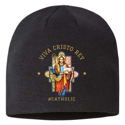 Viva Cristo Rey Roman Catholic Gift Sustainable Beanie