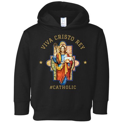 Viva Cristo Rey Roman Catholic Gift Toddler Hoodie