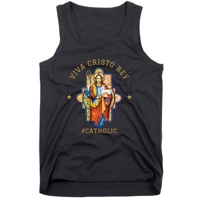 Viva Cristo Rey Roman Catholic Gift Tank Top